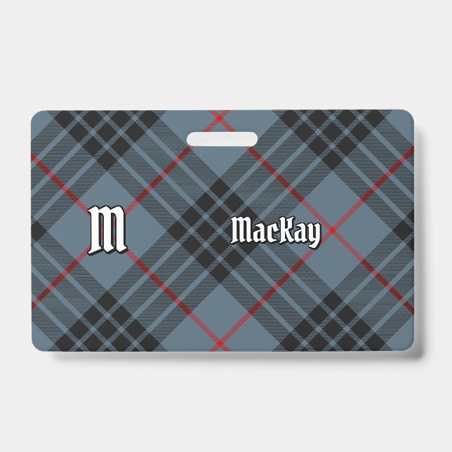 Clan MacKay Blue Tartan Badge (Front)