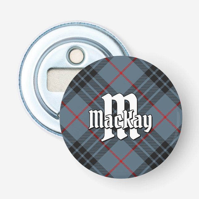 Clan MacKay Blue Tartan Bottle Opener (Front)