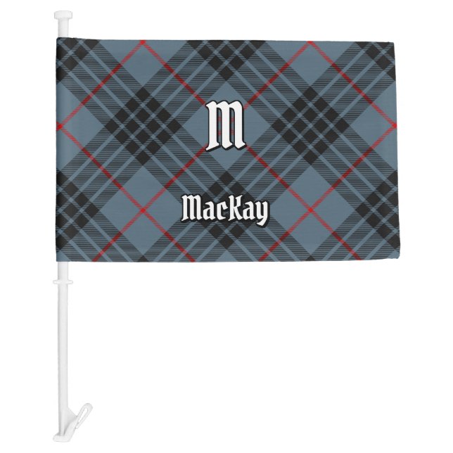 Clan MacKay Blue Tartan Car Flag (Front)