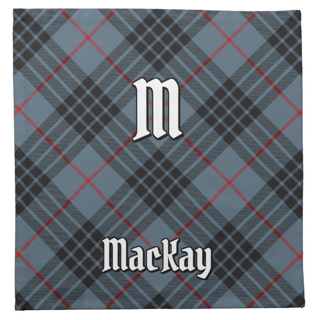 Clan MacKay Blue Tartan Cloth Napkin (Front)