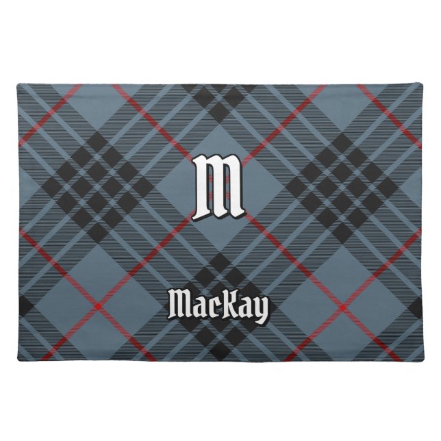 Clan MacKay Blue Tartan Cloth Placemat (Front)