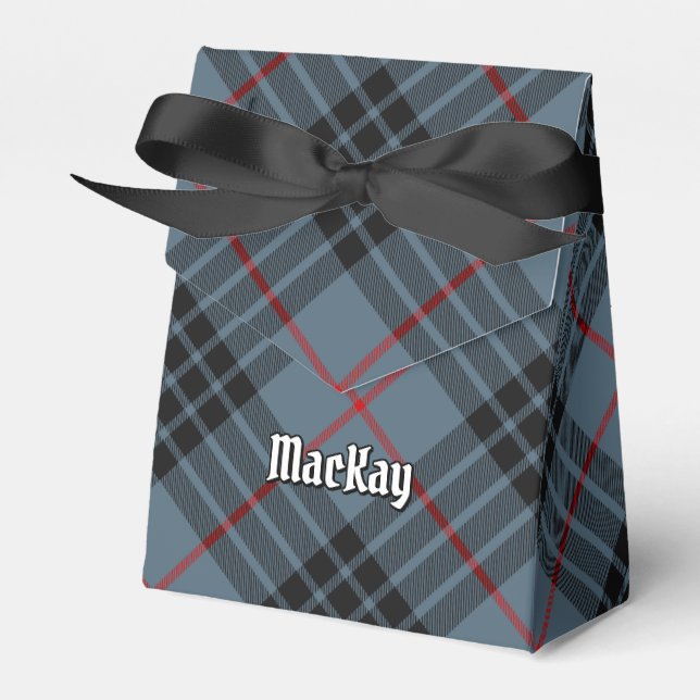 Clan MacKay Blue Tartan Favor Boxes (Front Side)