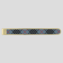 Clan MacKay Blue Tartan Gold Finish Tie Bar