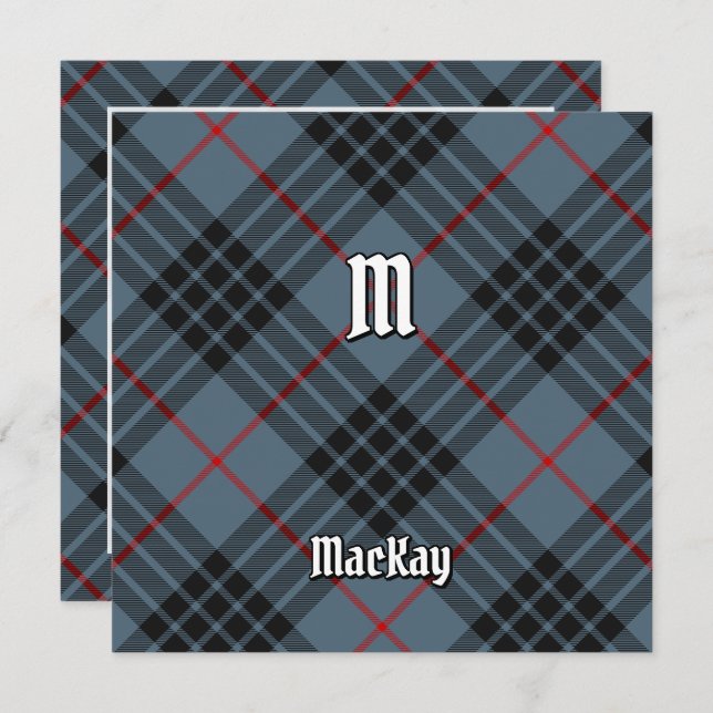 Clan MacKay Blue Tartan Invitation (Front/Back)