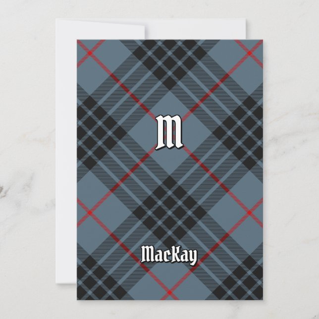 Clan MacKay Blue Tartan Invitation (Front)