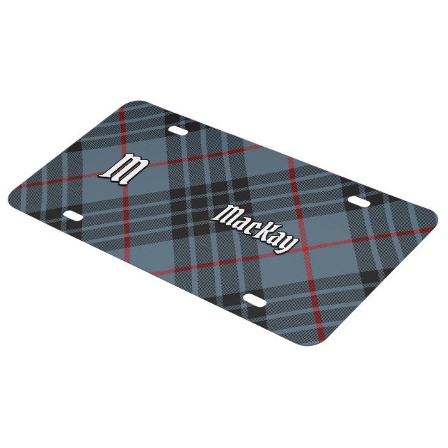 Clan MacKay Blue Tartan License Plate (Side)