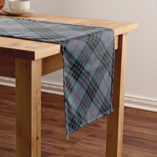Clan MacKay Blue Tartan Long Table Runner (In Situ)