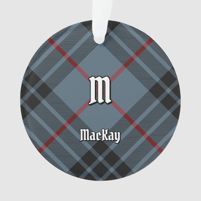 Clan MacKay Blue Tartan Ornament (Front)