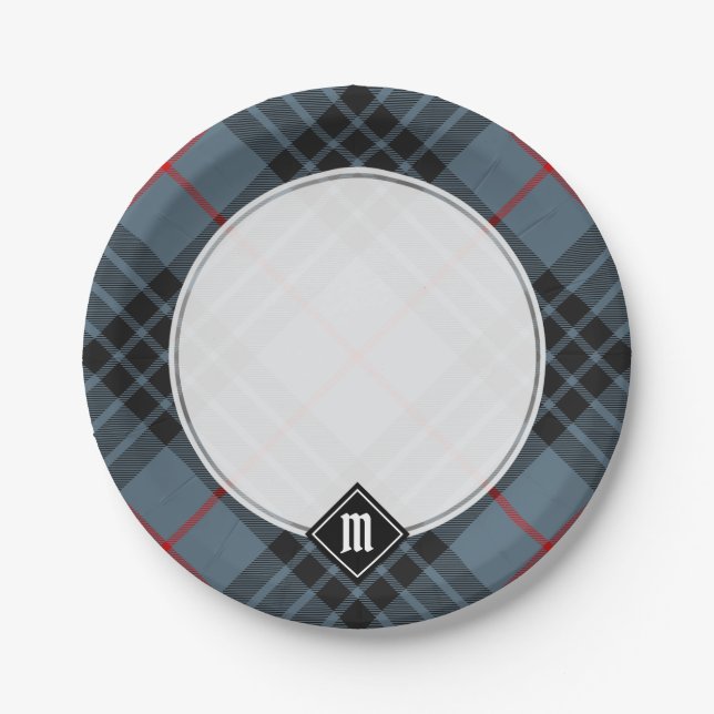 Clan MacKay Blue Tartan Paper Plates (Front)