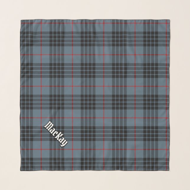 Clan MacKay Blue Tartan Scarf (Front (Horizontal))