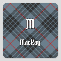 Clan MacKay Blue Tartan Square Sticker