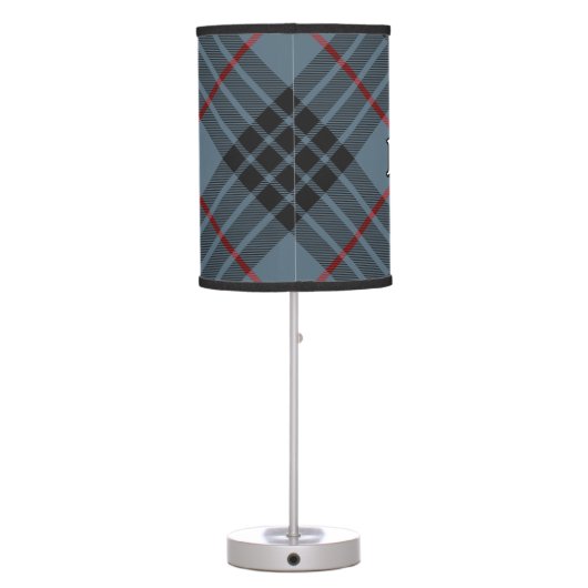 Clan MacKay Blue Tartan Table Lamp (Back)