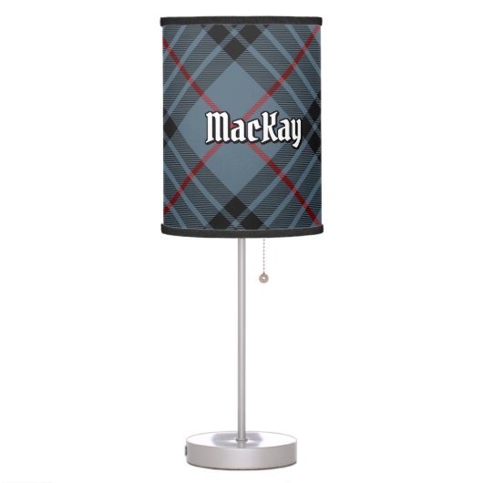 Clan MacKay Blue Tartan Table Lamp (Left)