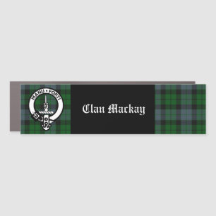 Clan Mackay Crest Badge & Tartan Car Magnet