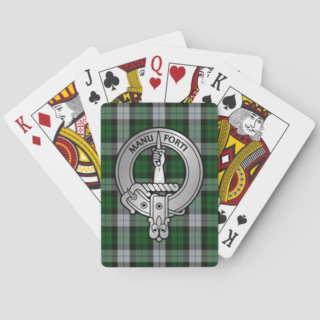 Clan MacKay Crest & Dress Tartan Poker Cards (Back)