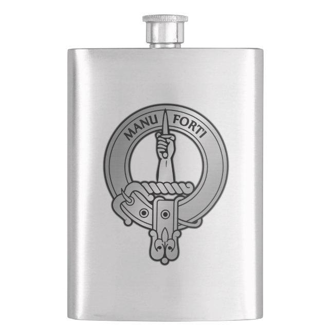 Clan MacKay Crest  Flask (Front)