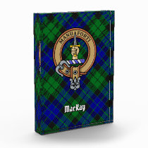 Clan MacKay Crest over Tartan Acrylic Award