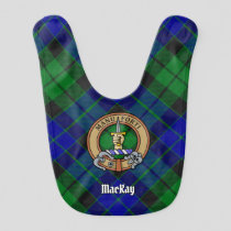 Clan MacKay Crest over Tartan Baby Bib