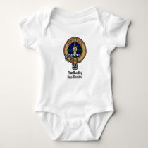 Clan MacKay Crest over Tartan Baby Bodysuit