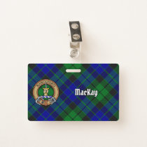 Clan MacKay Crest over Tartan Badge