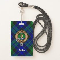 Clan MacKay Crest over Tartan Badge