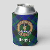 Clan MacKay Crest over Tartan Can Cooler