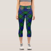 Clan MacKay Crest over Tartan Capri Leggings