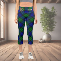 Clan MacKay Crest over Tartan Capri Leggings