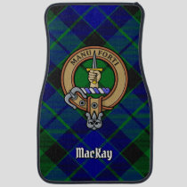 Clan MacKay Crest over Tartan Car Floor Mat