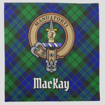 Clan MacKay Crest over Tartan Cloth Napkin