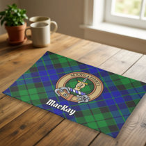 Clan MacKay Crest over Tartan Cloth Placemat