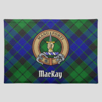 Clan MacKay Crest over Tartan Cloth Placemat