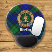 Clan MacKay Crest over Tartan Gel Mouse Pad