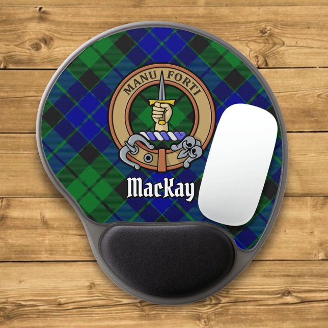 Clan MacKay Crest over Tartan Gel Mouse Pad (Creator Uploaded)