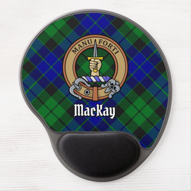 Clan MacKay Crest over Tartan Gel Mouse Pad (Front)