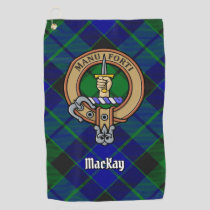 Clan MacKay Crest over Tartan Golf Towel