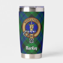 Clan MacKay Crest over Tartan Insulated Tumbler