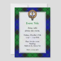 Clan MacKay Crest over Tartan Invitation