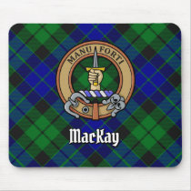 Clan MacKay Crest over Tartan Mouse Pad