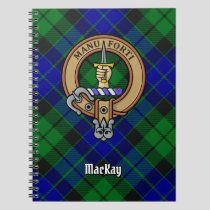 Clan MacKay Crest over Tartan Notebook