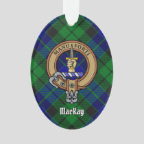 Clan MacKay Crest over Tartan Ornament