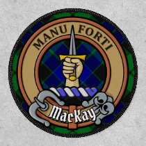 Clan MacKay Crest over Tartan Patch