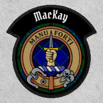 Clan MacKay Crest over Tartan Patch