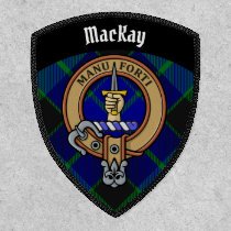 Clan MacKay Crest over Tartan Patch