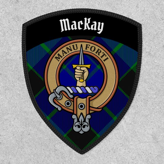 Clan MacKay Crest over Tartan Patch (Front)