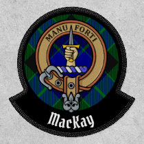 Clan MacKay Crest over Tartan Patch