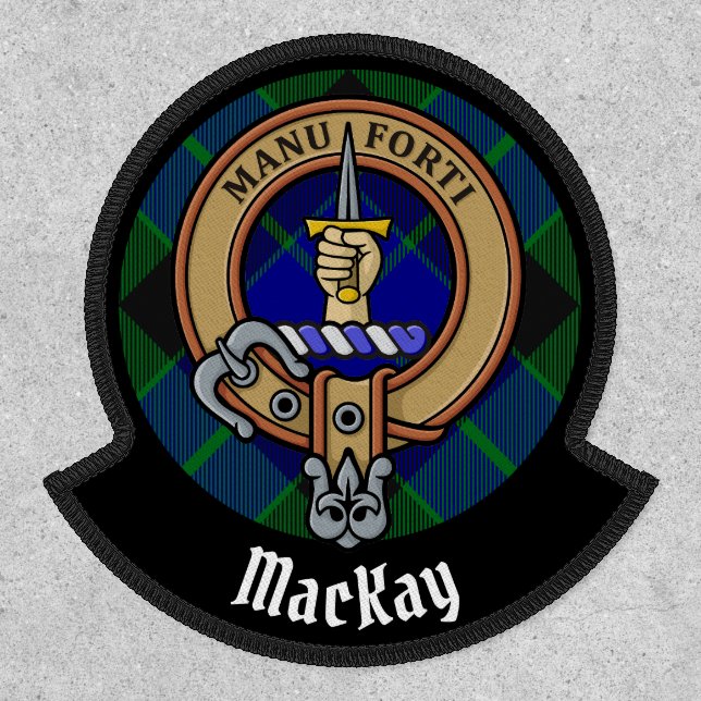 Clan MacKay Crest over Tartan Patch (Front)