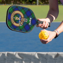 Clan MacKay Crest over Tartan Pickleball Paddle