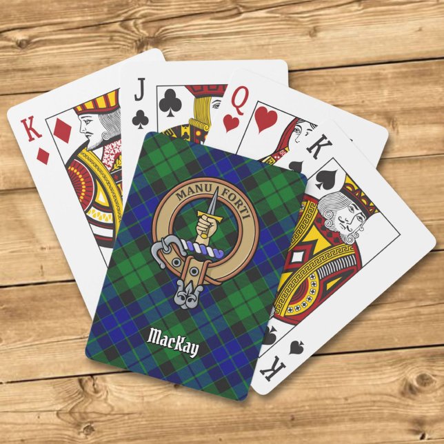 Clan MacKay Crest over Tartan Poker Cards (Creator Uploaded)