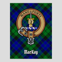 Clan MacKay Crest over Tartan Poster